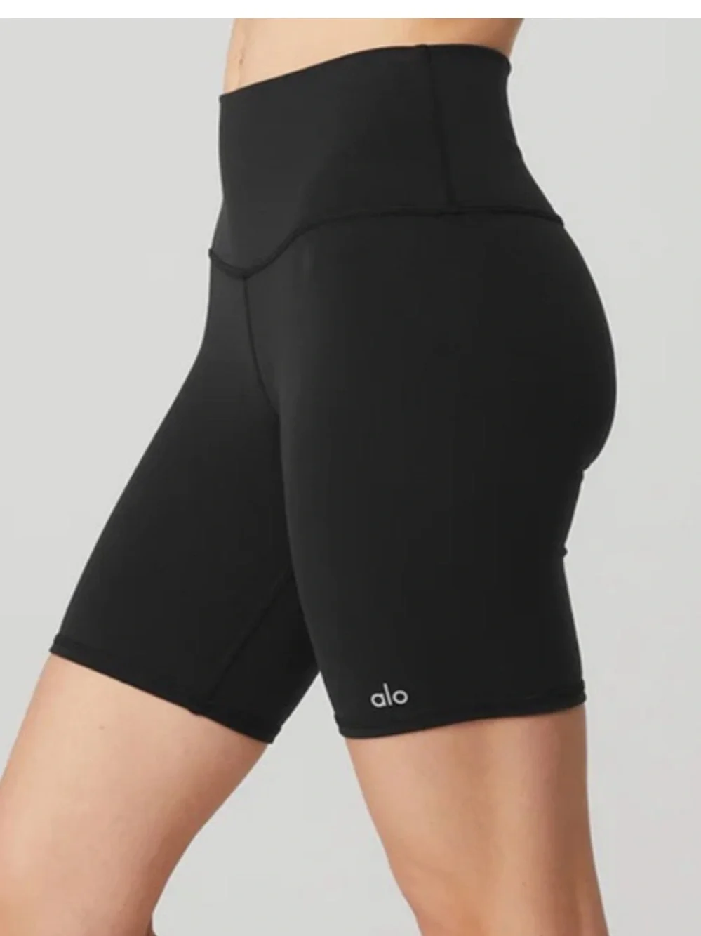 Alo High-Waist Black Bike Shorts
